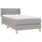 vidaXL Cama box spring con colchón tela gris claro 80x200 cm vidaXL Cama box spring con colchón tela gris claro 80x200 cm