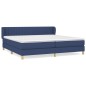 vidaXL Cama box spring con colchón tela azul 200x200 cm vidaXL Cama box spring con colchón tela azul 200x200 cm