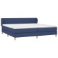 vidaXL Cama box spring con colchón tela azul 200x200 cm vidaXL Cama box spring con colchón tela azul 200x200 cm