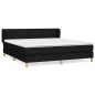 vidaXL Cama box spring con colchón tela negro 180x200 cm vidaXL Cama box spring con colchón tela negro 180x200 cm