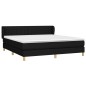 vidaXL Cama box spring con colchón tela negro 180x200 cm vidaXL Cama box spring con colchón tela negro 180x200 cm