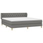 vidaXL Cama box spring con colchón tela gris oscuro 160x200 cm vidaXL Cama box spring con colchón tela gris oscuro 160x200 cm