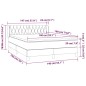 vidaXL Cama box spring con colchón tela gris claro 140x190 cm vidaXL Cama box spring con colchón tela gris claro 140x190 cm