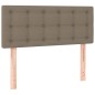 vidaXL Cama box spring con colchón tela gris taupe 100x200 cm vidaXL Cama box spring con colchón tela gris taupe 100x200 cm