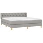vidaXL Cama box spring con colchón tela gris claro 180x200 cm vidaXL Cama box spring con colchón tela gris claro 180x200 cm