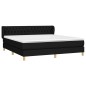 vidaXL Cama box spring con colchón tela negro 180x200 cm vidaXL Cama box spring con colchón tela negro 180x200 cm