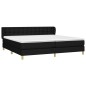 vidaXL Cama box spring con colchón tela negro 200x200 cm vidaXL Cama box spring con colchón tela negro 200x200 cm