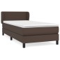 vidaXL Cama box spring con colchón cuero sintético marrón 90x200 cm vidaXL Cama box spring con colchón cuero sintético marrón 90x200 cm