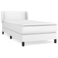 vidaXL Cama box spring con colchón cuero sintético blanco 90x190 cm