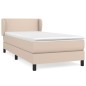 vidaXL Cama box spring con colchón cuero sintético capuchino 80x200 cm vidaXL Cama box spring con colchón cuero sintético capuchino 80x200 cm