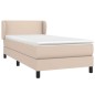 vidaXL Cama box spring con colchón cuero sintético capuchino 80x200 cm vidaXL Cama box spring con colchón cuero sintético capuchino 80x200 cm