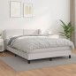 vidaXL Cama box spring con colchón cuero sintético blanco 140x190 cm vidaXL Cama box spring con colchón cuero sintético blanco 140x190 cm