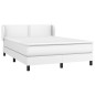 vidaXL Cama box spring con colchón cuero sintético blanco 140x190 cm vidaXL Cama box spring con colchón cuero sintético blanco 140x190 cm