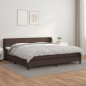 vidaXL Cama box spring con colchón cuero sintético marrón 200x200 cm vidaXL Cama box spring con colchón cuero sintético marrón 200x200 cm
