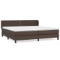 vidaXL Cama box spring con colchón cuero sintético marrón 200x200 cm vidaXL Cama box spring con colchón cuero sintético marrón 200x200 cm