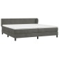 vidaXL Cama box spring con colchón terciopelo gris oscuro 200x200 cm vidaXL Cama box spring con colchón terciopelo gris oscuro 200x200 cm