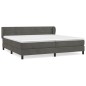 vidaXL Cama box spring con colchón terciopelo gris oscuro 200x200 cm vidaXL Cama box spring con colchón terciopelo gris oscuro 200x200 cm