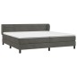 vidaXL Cama box spring con colchón terciopelo gris oscuro 200x200 cm vidaXL Cama box spring con colchón terciopelo gris oscuro 200x200 cm