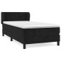 vidaXL Cama box spring con colchón terciopelo negro 90x200 cm vidaXL Cama box spring con colchón terciopelo negro 90x200 cm