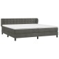 vidaXL Cama box spring con colchón terciopelo gris oscuro 200x200 cm vidaXL Cama box spring con colchón terciopelo gris oscuro 200x200 cm