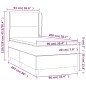 vidaXL Cama box spring con colchón tela gris oscuro 90x200 cm