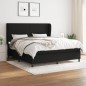 vidaXL Cama box spring con colchón tela negro 180x200 cm vidaXL Cama box spring con colchón tela negro 180x200 cm