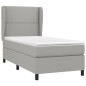 vidaXL Cama box spring con colchón tela gris claro 80x200 cm vidaXL Cama box spring con colchón tela gris claro 80x200 cm