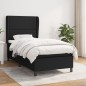 vidaXL Cama box spring con colchón tela negro 100x200 cm vidaXL Cama box spring con colchón tela negro 100x200 cm