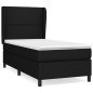 vidaXL Cama box spring con colchón tela negro 100x200 cm vidaXL Cama box spring con colchón tela negro 100x200 cm
