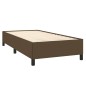 vidaXL Cama box spring con colchón tela marrón oscuro 90x200 cm vidaXL Cama box spring con colchón tela marrón oscuro 90x200 cm
