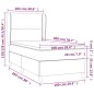 vidaXL Cama box spring con colchón tela gris claro 100x200 cm