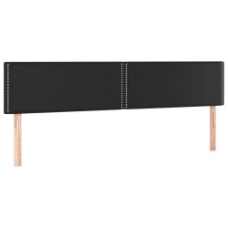 vidaXL Cabeceros 2 unidades de cuero sintético negro 100x5x78/88 cm