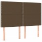 vidaXL Cama box spring con colchón tela marrón oscuro 140x190 cm vidaXL Cama box spring con colchón tela marrón oscuro 140x190 cm