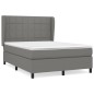 vidaXL Cama box spring con colchón tela gris oscuro 140x200 cm vidaXL Cama box spring con colchón tela gris oscuro 140x200 cm