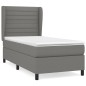 vidaXL Cama box spring con colchón tela gris oscuro 80x200 cm vidaXL Cama box spring con colchón tela gris oscuro 80x200 cm