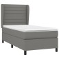 vidaXL Cama box spring con colchón tela gris oscuro 80x200 cm vidaXL Cama box spring con colchón tela gris oscuro 80x200 cm