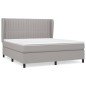 vidaXL Cama box spring con colchón tela gris claro 160x200 cm vidaXL Cama box spring con colchón tela gris claro 160x200 cm