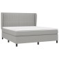 vidaXL Cama box spring con colchón tela gris claro 160x200 cm vidaXL Cama box spring con colchón tela gris claro 160x200 cm