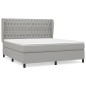 vidaXL Cama box spring con colchón tela gris claro 180x200 cm vidaXL Cama box spring con colchón tela gris claro 180x200 cm