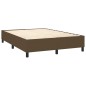 vidaXL Cama box spring con colchón tela marrón oscuro 140x190 cm vidaXL Cama box spring con colchón tela marrón oscuro 140x190 cm