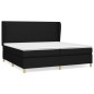 vidaXL Cama box spring con colchón tela negro 200x200 cm vidaXL Cama box spring con colchón tela negro 200x200 cm