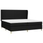 vidaXL Cama box spring con colchón tela negro 200x200 cm vidaXL Cama box spring con colchón tela negro 200x200 cm