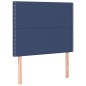 vidaXL Cama box spring con colchón tela azul 80x200 cm