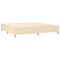 vidaXL Cama box spring con colchón tela color crema 200x200 cm vidaXL Cama box spring con colchón tela color crema 200x200 cm