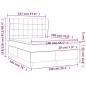 vidaXL Cama box spring con colchón tela negro 140x190 cm vidaXL Cama box spring con colchón tela negro 140x190 cm