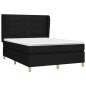 vidaXL Cama box spring con colchón tela negro 140x200 cm vidaXL Cama box spring con colchón tela negro 140x200 cm