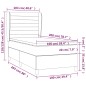 vidaXL Cama box spring con colchón tela marrón oscuro 100x200 cm vidaXL Cama box spring con colchón tela marrón oscuro 100x200 cm