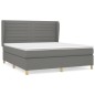 vidaXL Cama box spring con colchón tela gris oscuro 160x200 cm vidaXL Cama box spring con colchón tela gris oscuro 160x200 cm