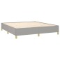 vidaXL Cama box spring con colchón tela gris claro 180x200 cm vidaXL Cama box spring con colchón tela gris claro 180x200 cm