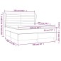 vidaXL Cama box spring con colchón tela marrón oscuro 160x200 cm vidaXL Cama box spring con colchón tela marrón oscuro 160x200 cm